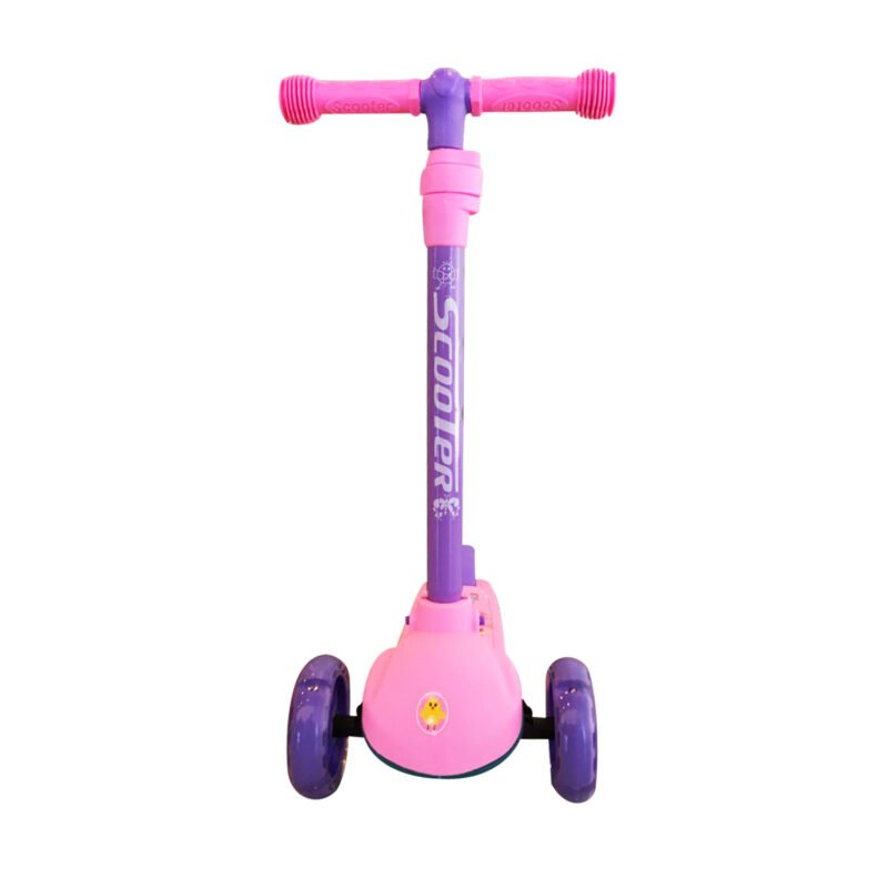 scooter 3 ruedas con luz, soporte maximo 80kl, facil de usar, pink — vista 2