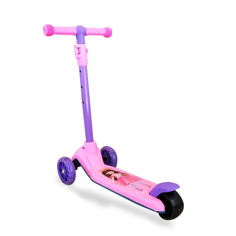 scooter 3 ruedas con luz, soporte maximo 80kl, facil de usar, pink — vista 3