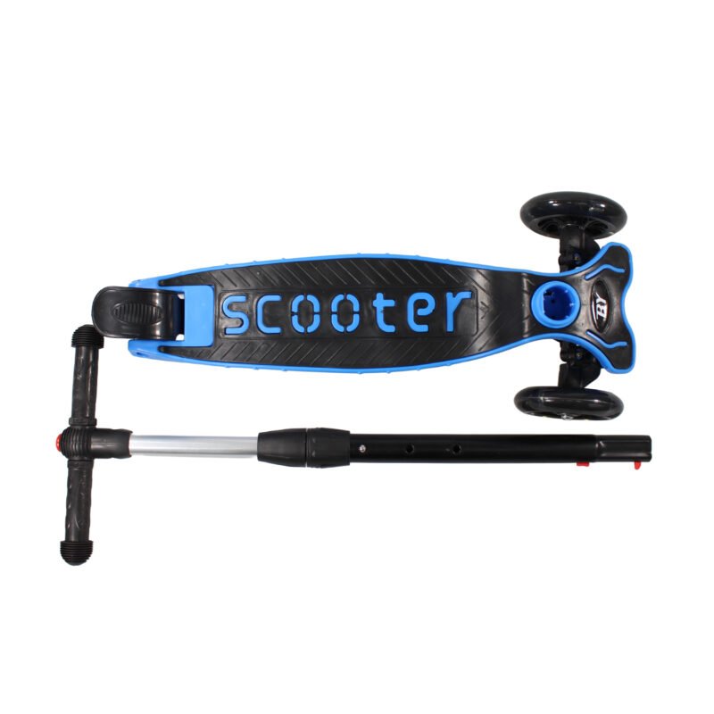 scooter 3 ruedas con luz, soporte maximo 80kl, facil de usar, blue — vista 3
