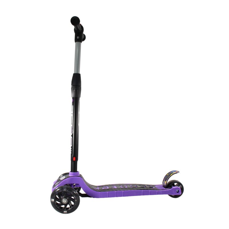 scooter 3 ruedas con luz, soporte maximo 80kl, facil de usar, purple — vista 4