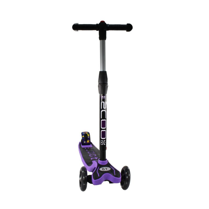 scooter 3 ruedas con luz, soporte maximo 80kl, facil de usar, purple — vista 2
