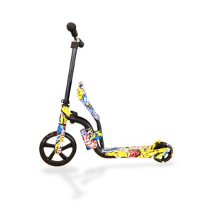 scooter monopatin 2 ruedas altura ajustable con asiento 2 en 1, manillas antideslizantes