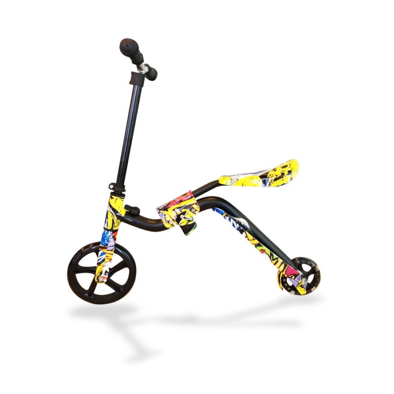 scooter monopatin 2 ruedas altura ajustable con asiento 2 en 1, manillas antideslizantes — vista 2