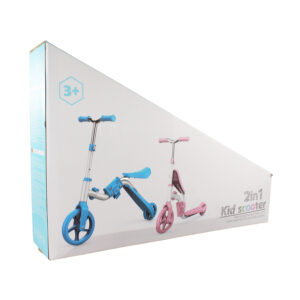 scooter monopatin 2 ruedas altura ajustable con asiento 2 en 1, manillas antideslizantes