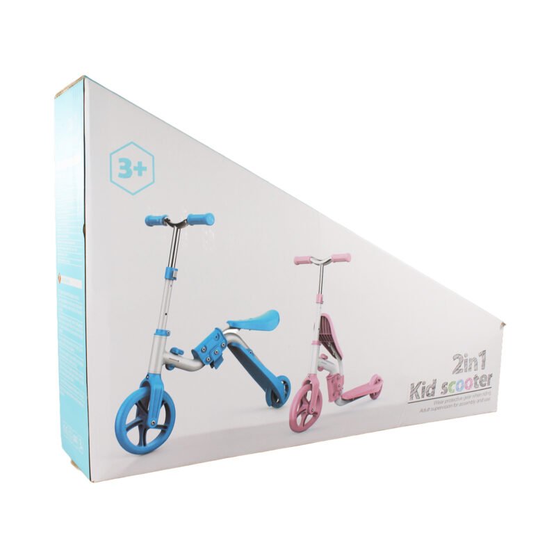 scooter monopatin 2 ruedas altura ajustable con asiento 2 en 1, manillas antideslizantes