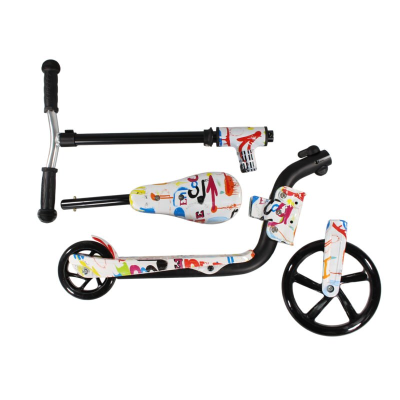 scooter monopatin 2 ruedas altura ajustable con asiento 2 en 1, manillas antideslizantes — vista 2