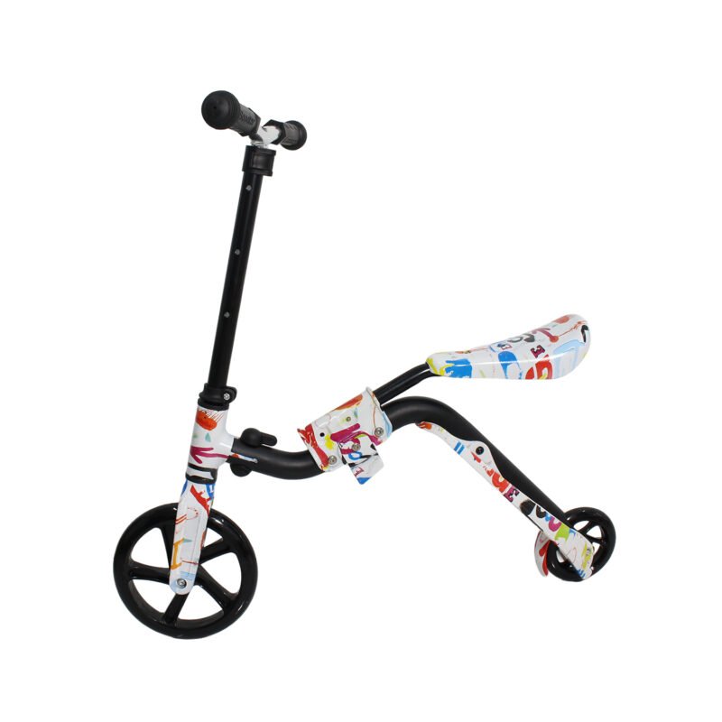 scooter monopatin 2 ruedas altura ajustable con asiento 2 en 1, manillas antideslizantes — vista 5