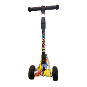 scooter 4 ruedas con luz, diseÑo, manillas de gomas para mejorar agarre