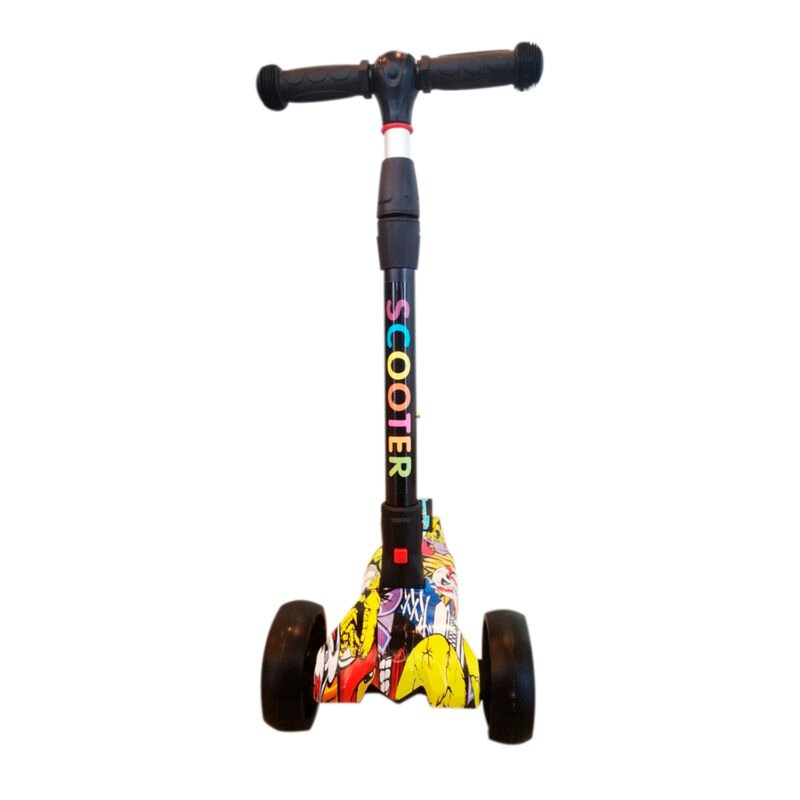 scooter 4 ruedas con luz, diseÑo, manillas de gomas para mejorar agarre