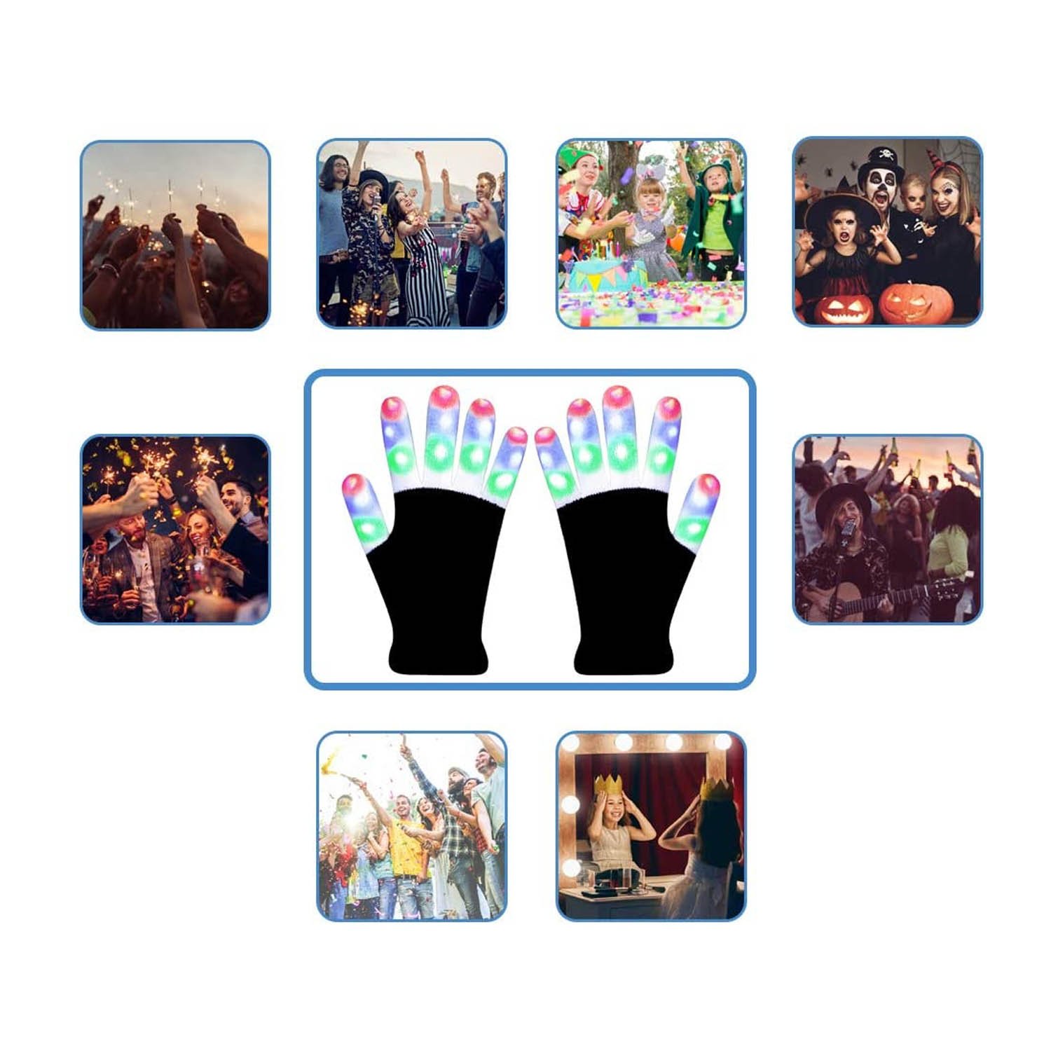 guantes con luces led, facil de limpiar/ calido y extrasuave guantes con luces led, facil de limpiar/ calido y extrasuave