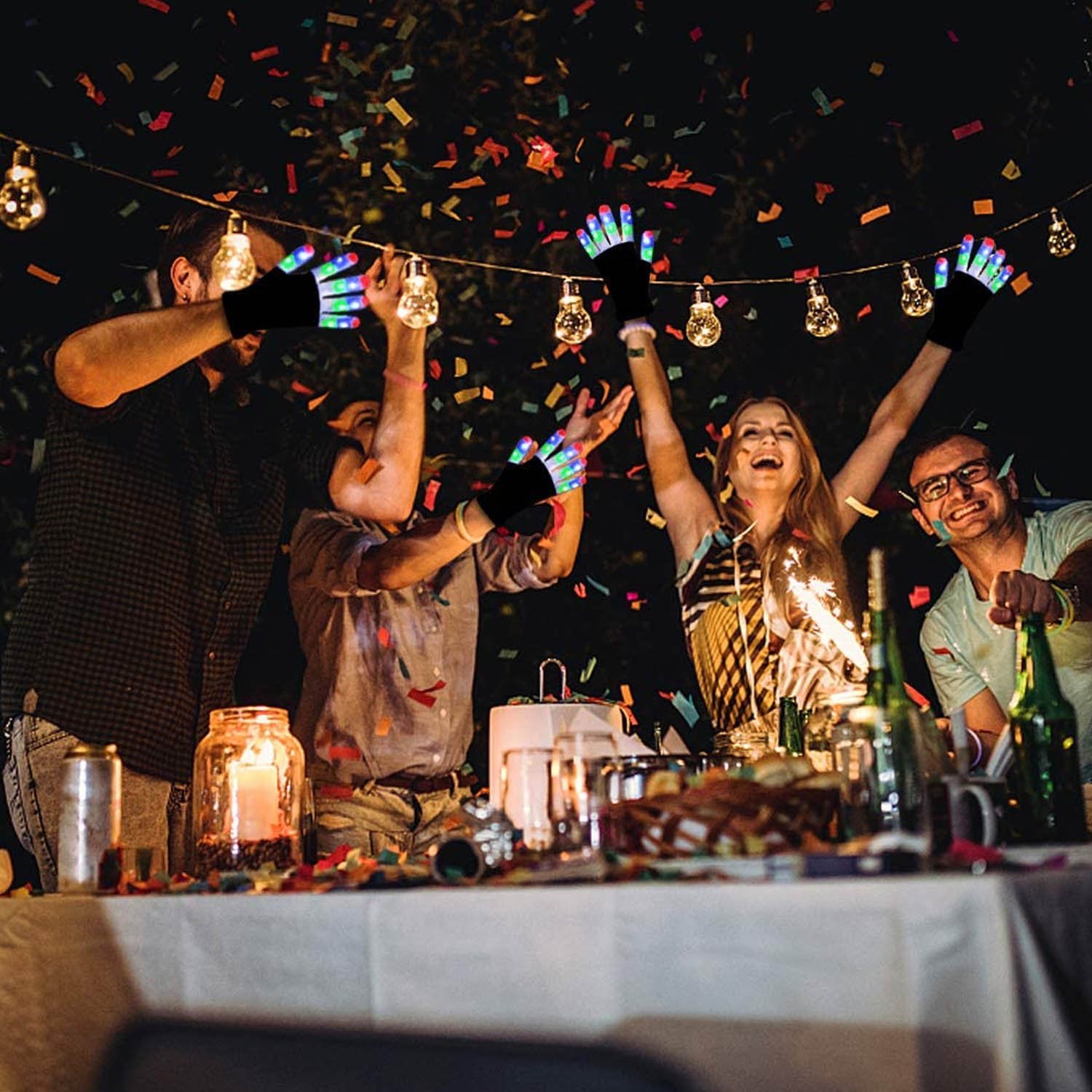 guantes con luces led, facil de limpiar/ calido y extrasuave guantes con luces led, facil de limpiar/ calido y extrasuave