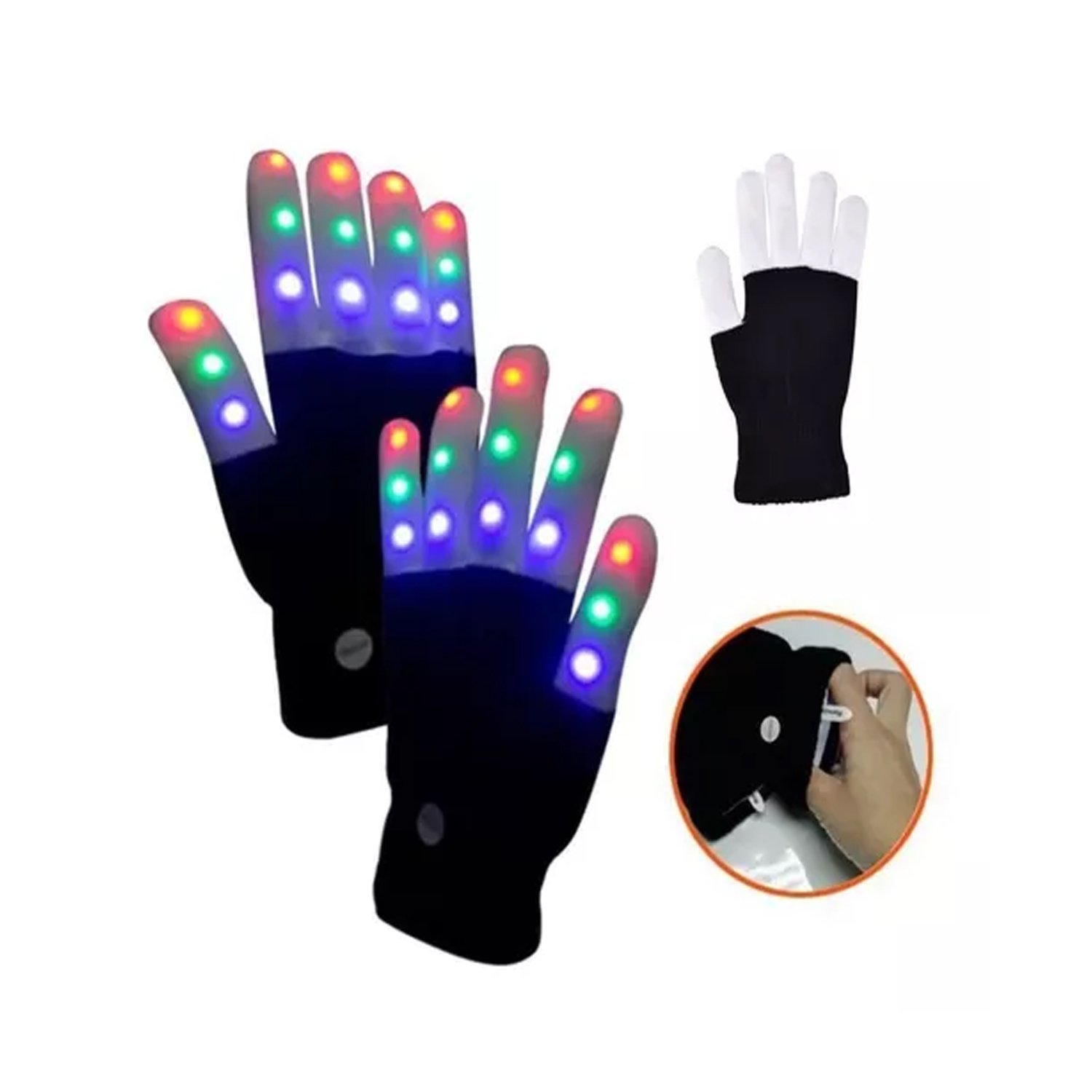 guantes con luces led, facil de limpiar/ calido y extrasuave guantes con luces led, facil de limpiar/ calido y extrasuave