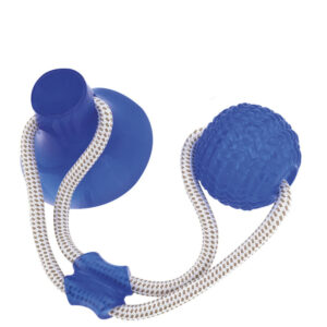 juguete perro con ventosa y pelota, elastico y muy duradero/ se pega a cualquier superficie lisa