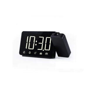 reloj despertador con pantalla led con proyeccion de numeros.