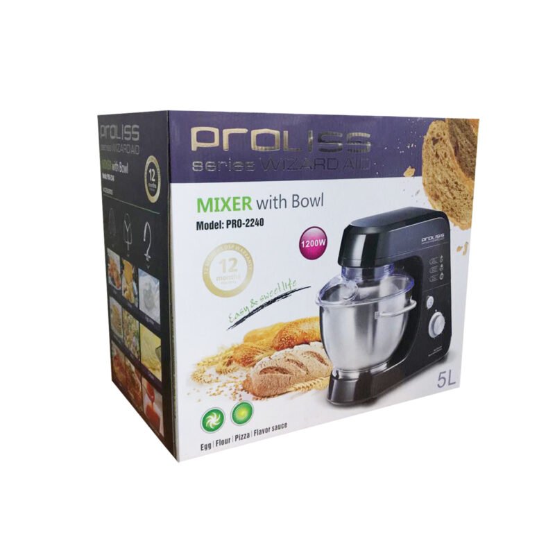 batidora amasadora de 1200w, recipiente con manilla de 5l de capacidad — vista 5
