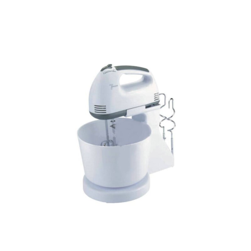 mezcladora turbo de 200w, 7 velocidades mas recipiente, 2 batidores para huevos y crema y 2 para masa