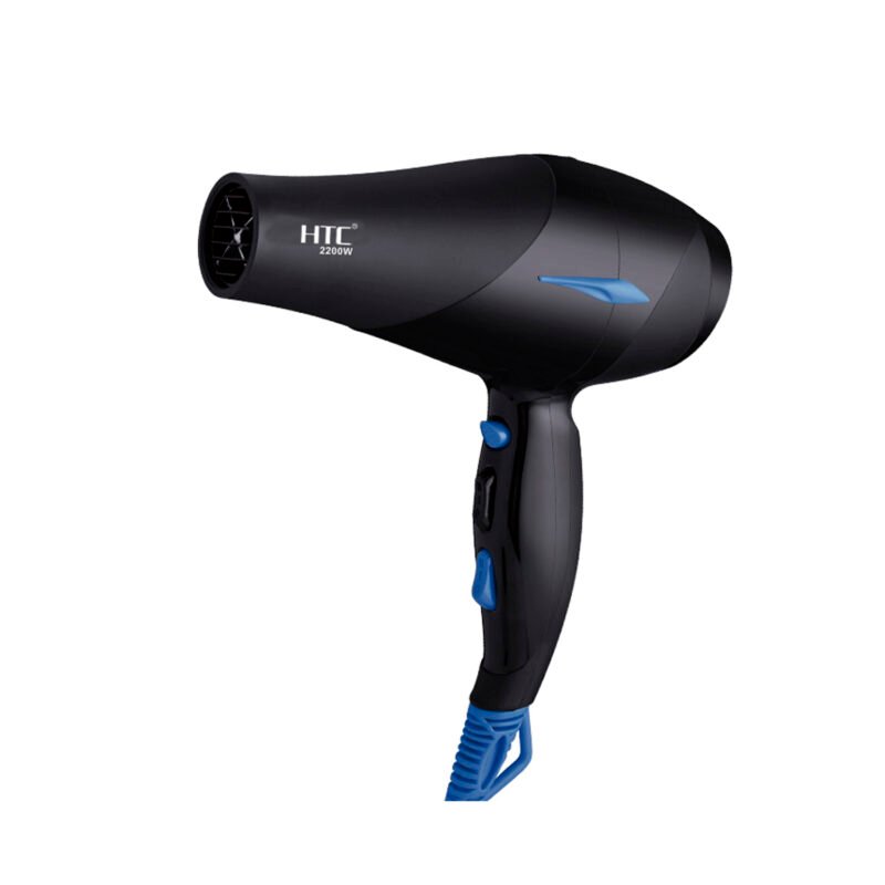 secador de cabello htc profesional de 2200w con 2 velocidad y 2 niveles de temperatura
