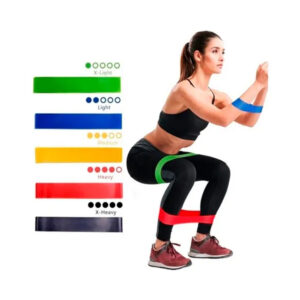 set de 5 bandas elasticas de latex de entrenamiento