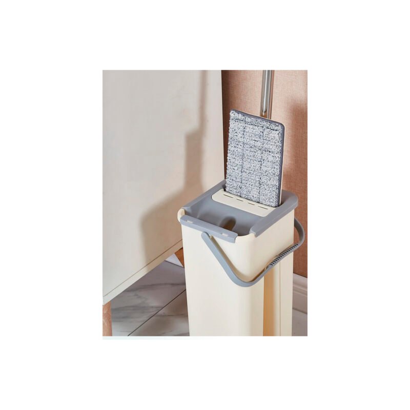 mopa limpiadora de piso profesional, limpiador de fibra con giro de 360°/ un lado para mojar otro para secar — vista 4