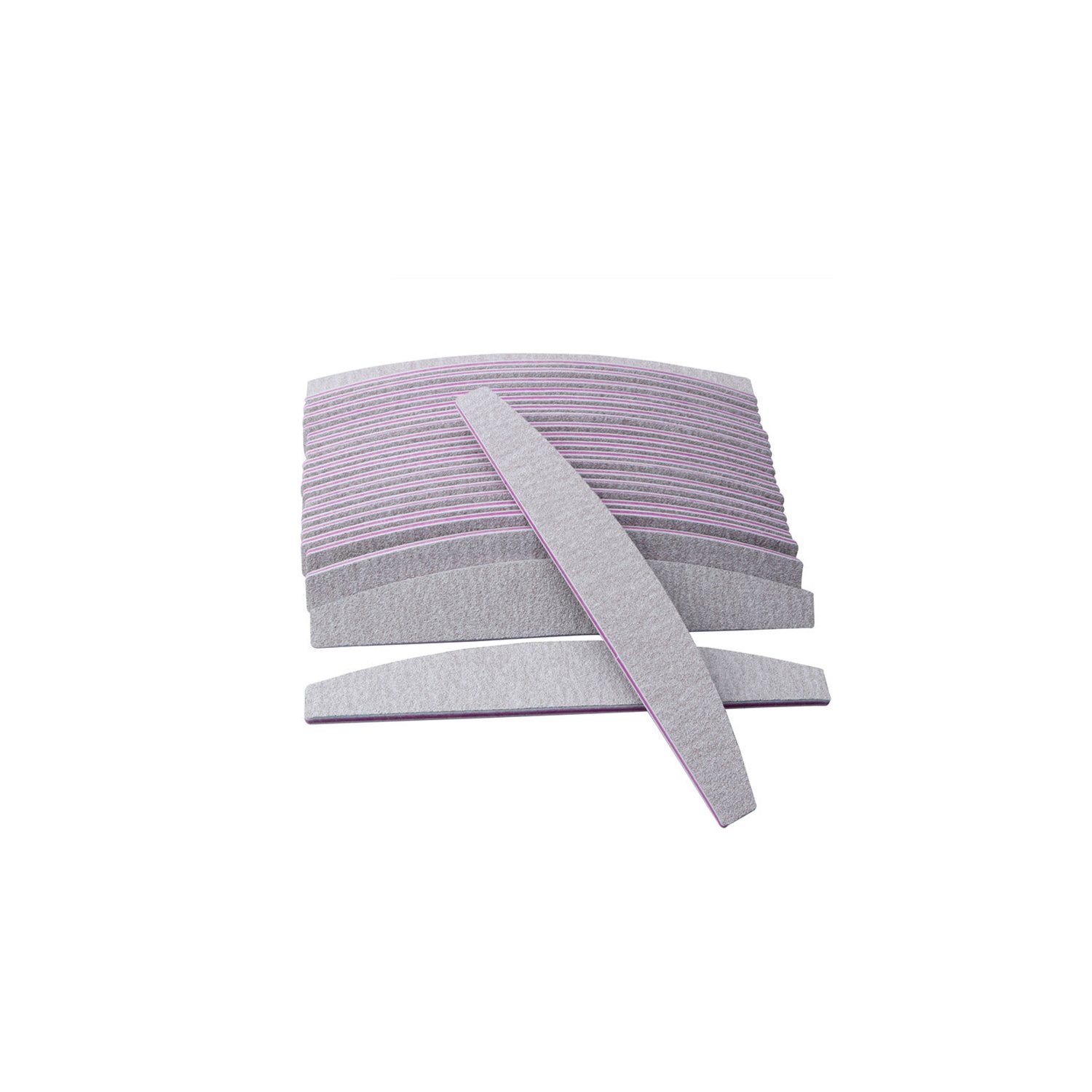 pack 25 un. de lima de uÑas profesional 100/180, estilo media luna pack 25 un. de lima de uÑas profesional 100/180, estilo media luna