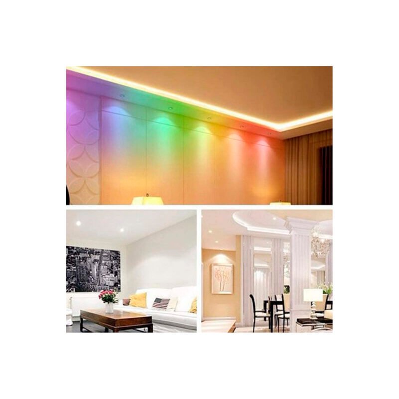 ampolleta led rgb 5w / control remoto base e 27 / 16 colores rgb diferentes — vista 5