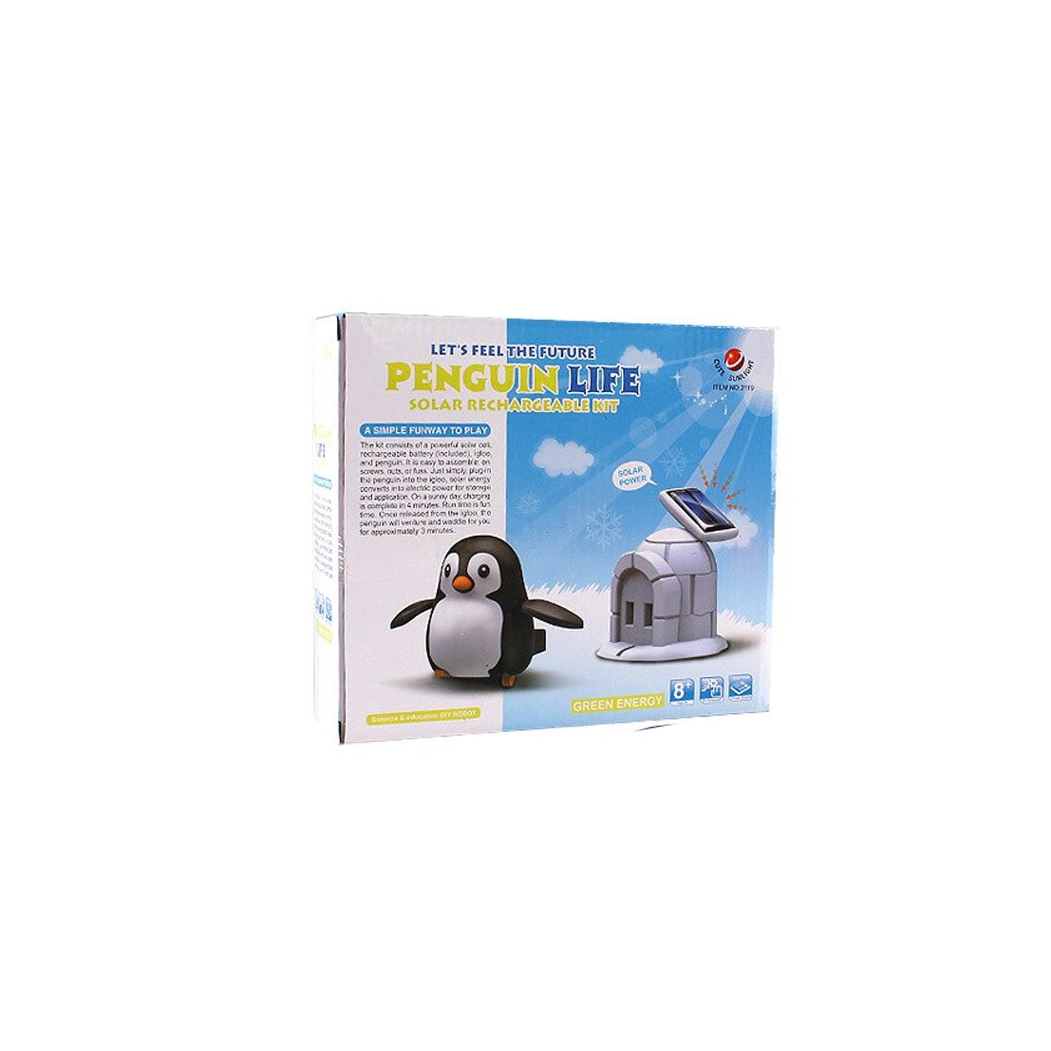 juguete robot solar vida de pingÜino, material abs juguete robot solar vida de pingÜino, material abs