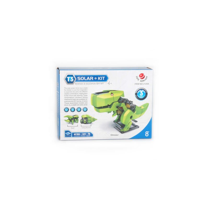 juguete robot solar dinosaurio