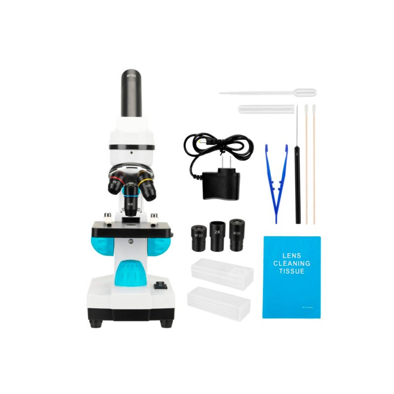 microscopio biologico hd 2000x, accesorios de 13 piezas, led/usb — vista 2