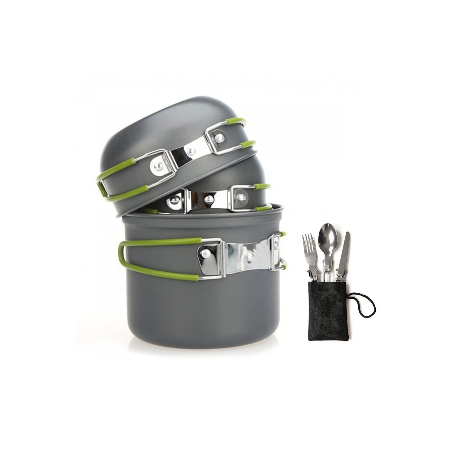 set ollas de camping 11 piezas con cocinilla y cubiertos / incluye malla de transporte set ollas de camping 11 piezas con cocinilla y cubiertos / incluye malla de transporte