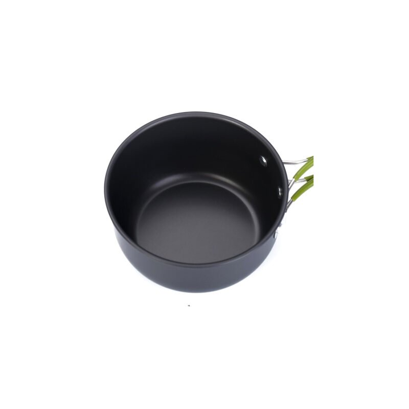set ollas de camping 11 piezas con cocinilla y cubiertos / incluye malla de transporte — vista 4