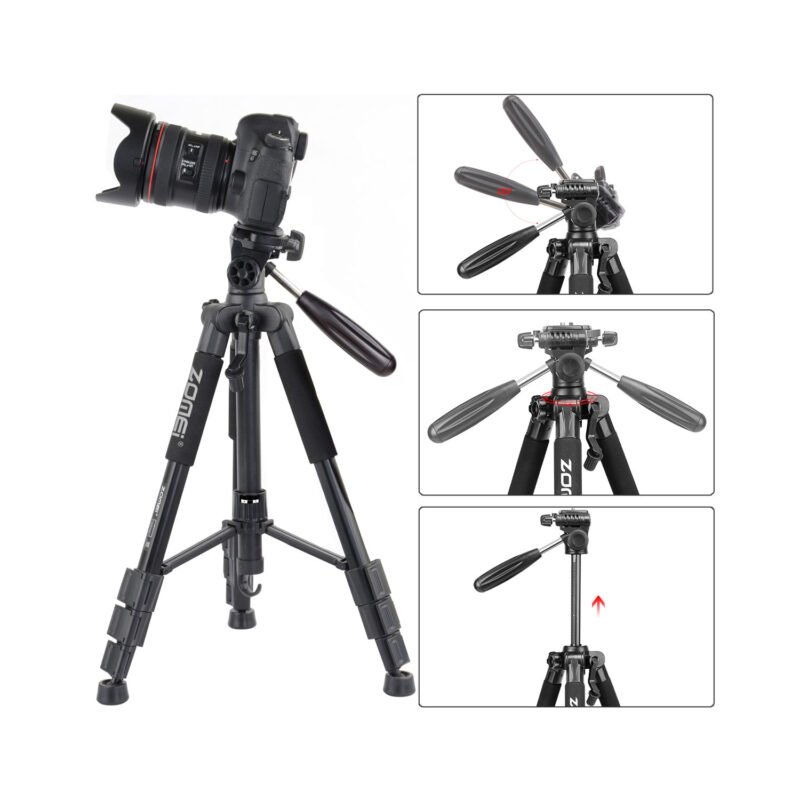 tripode profesional para camaras y celulares, alto 1,45cm — vista 5