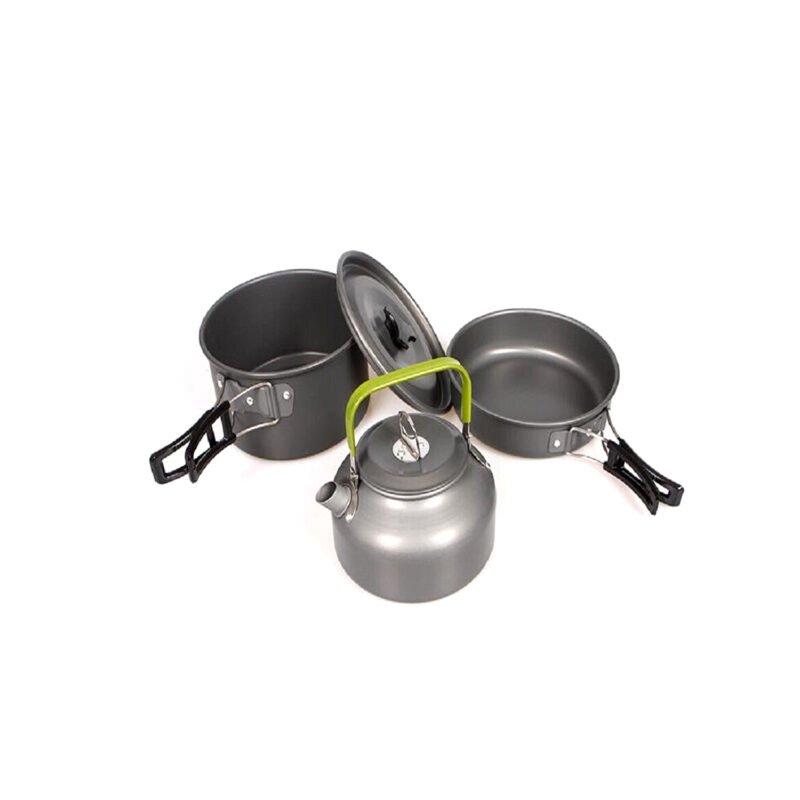 set ollas y tetera camping, ultraligero — vista 2