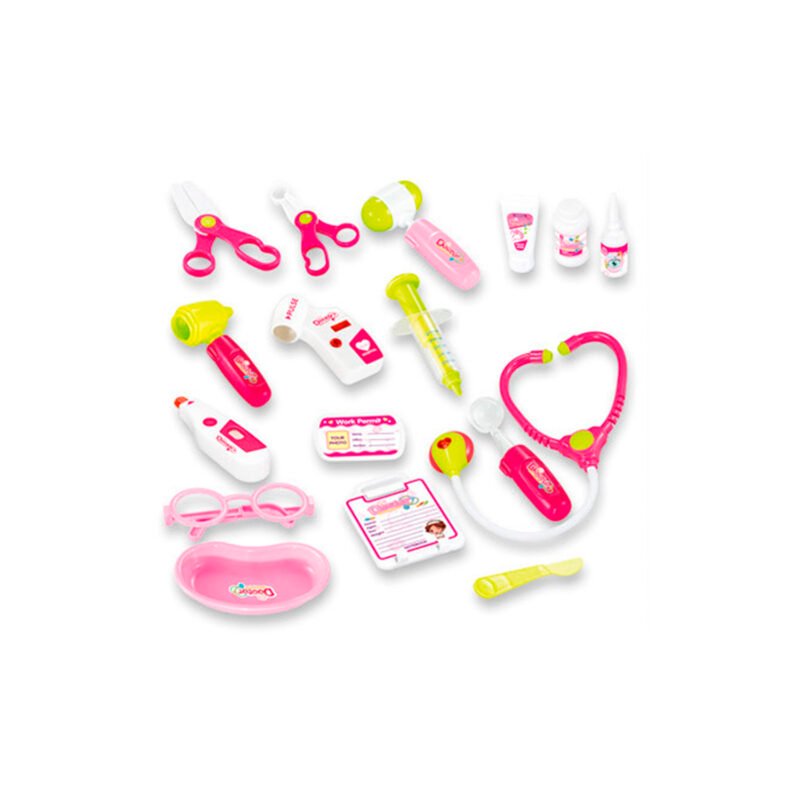set doctor niÑa o niÑo luz y sonido, pink — vista 2