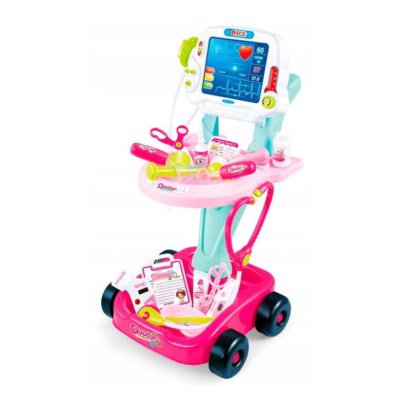 set doctor niÑa o niÑo luz y sonido, pink — vista 6