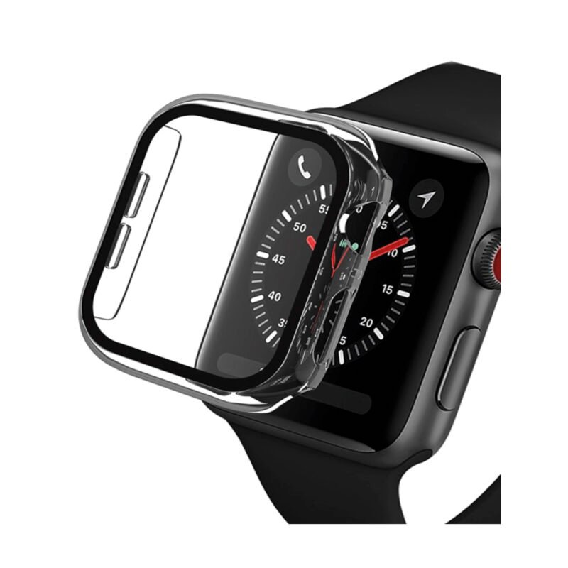 carcasa protector 40mm applewatch, alta transparencia, proteje pantalla y bordes.white — vista 3
