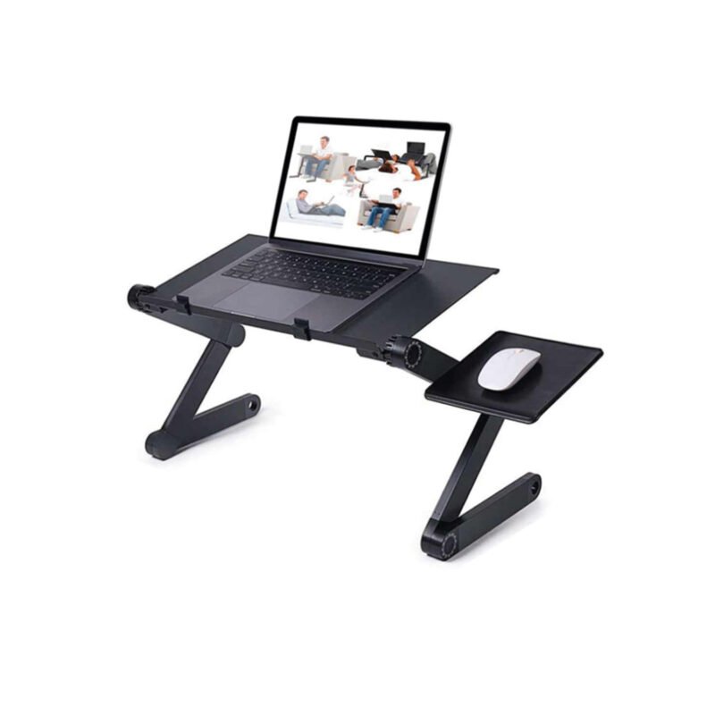 mouse mesa para notebook ajustable con ventilador y soporte, angulo de ajuste 360°