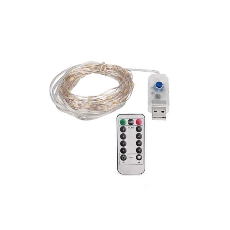cortina de luz led luces multicolor con control remoto, 100 piezas