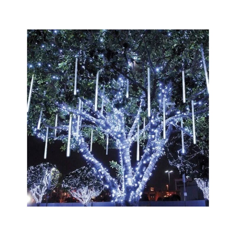 guirnalda luces led tipo lluvia de meteorito, cascada, largo total 3 mts, perfecto para decorar. blue — vista 3