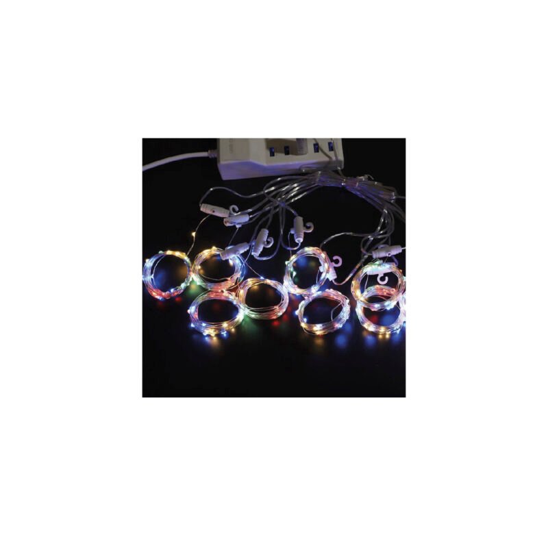 cortina de luz led multicolor con conector usb — vista 3