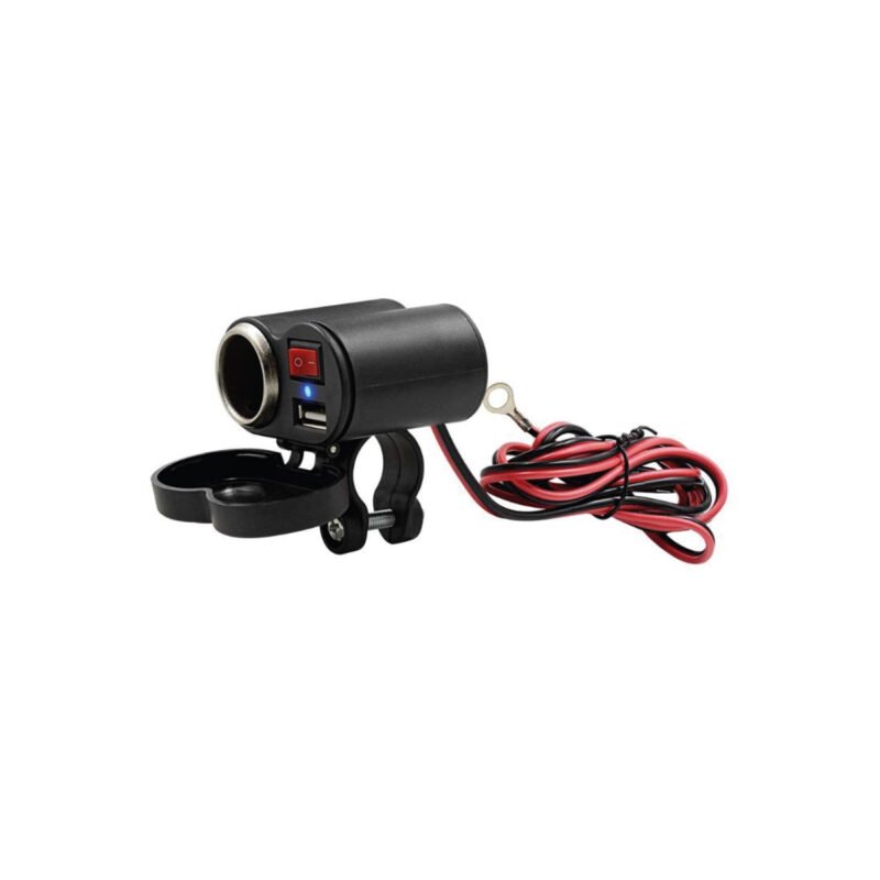 cargador usb y encendedor de cigarros, para moto 12v, resistente a altas y bajas temperaturas