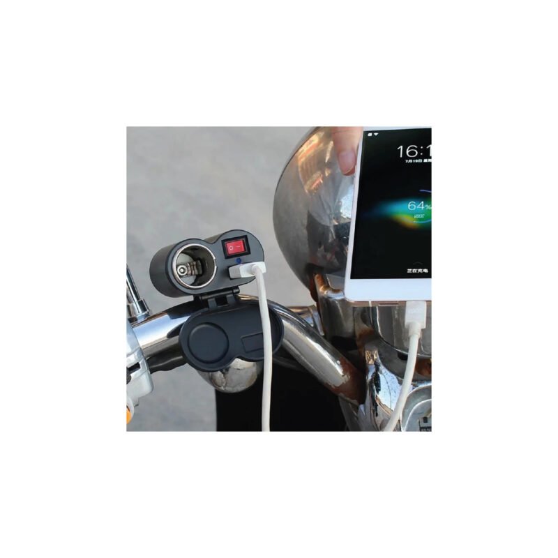 cargador usb y encendedor de cigarros, para moto 12v, resistente a altas y bajas temperaturas — vista 3