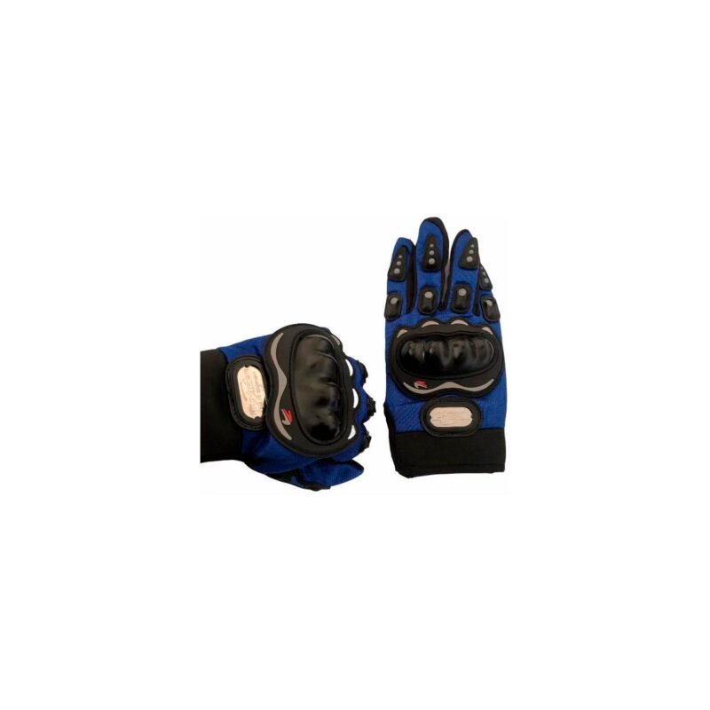 guantes de motociclista, material pvc antideslizante y resistente, refuerzo en los dedos, ajuste con velcro — vista 2