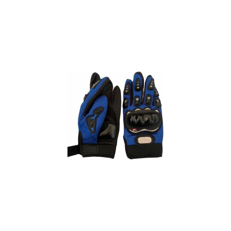 guantes de motociclista, material pvc antideslizante y resistente, refuerzo en los dedos, ajuste con velcro — vista 3