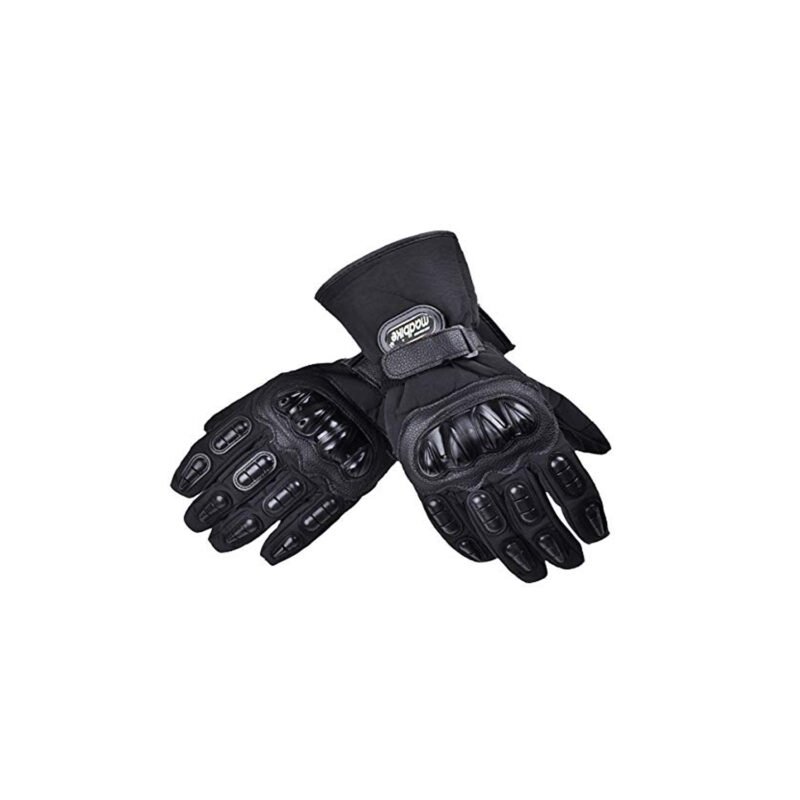 guantes de motociclista madbike, impermeables, microfibra, terciocabello, puÑo elastico, bloque de goma, talla l. — vista 3