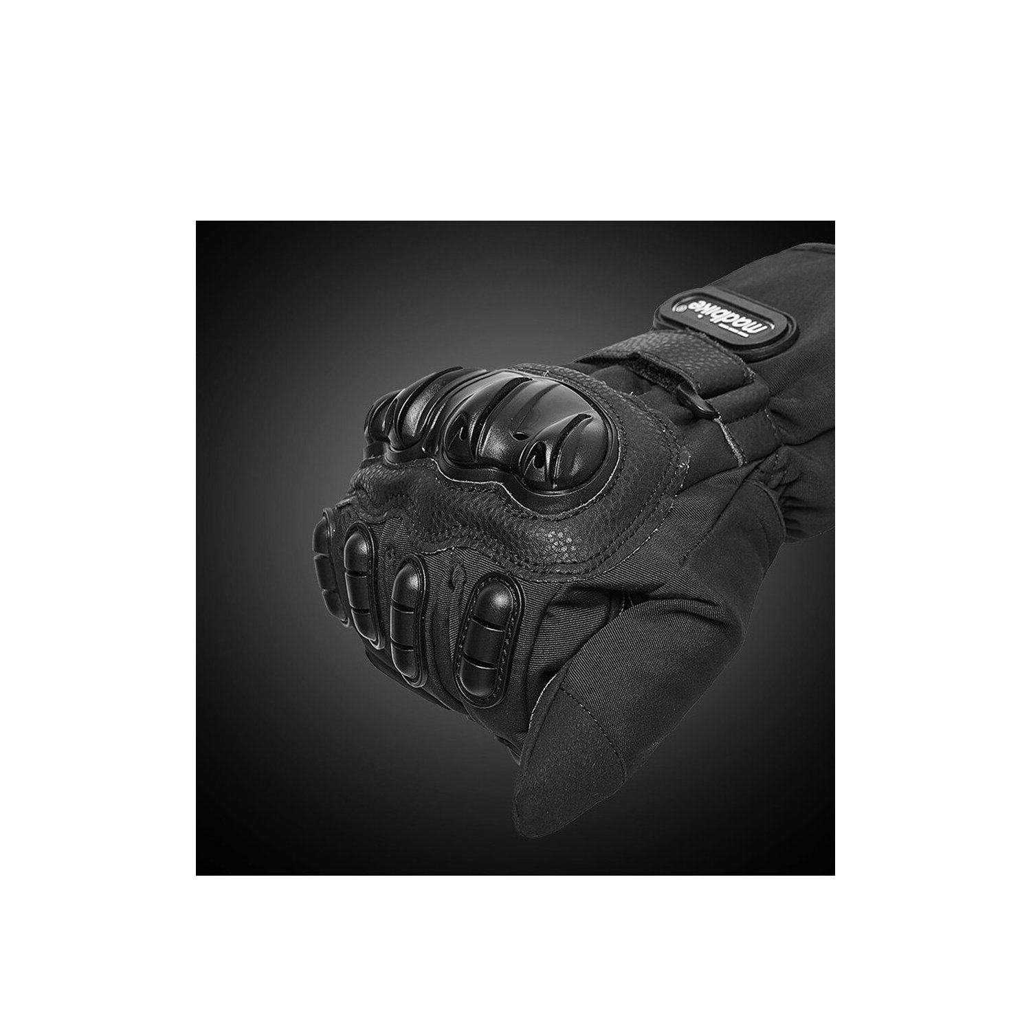 guantes de motociclista madbike, impermeables, microfibra, terciocabello, puÑo elastico, bloque de goma, talla l. guantes de motociclista madbike, impermeables, microfibra, terciocabello, puÑo elastico, bloque de goma, talla l.