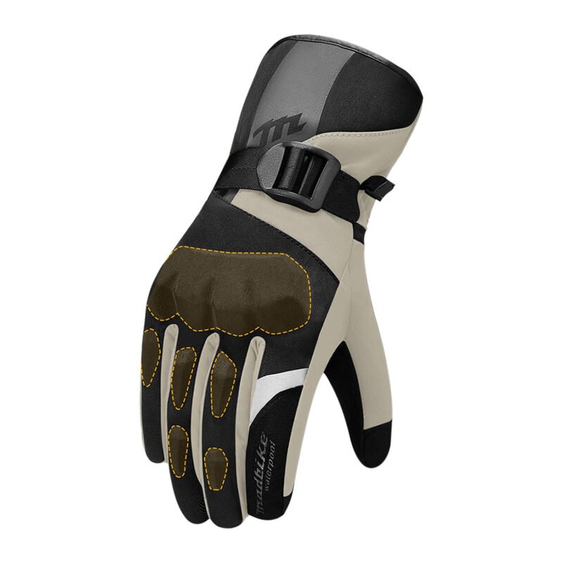 guantes de motociclista termico, microfibra, reflectante, antideslizante y ergonomico (l). — vista 3