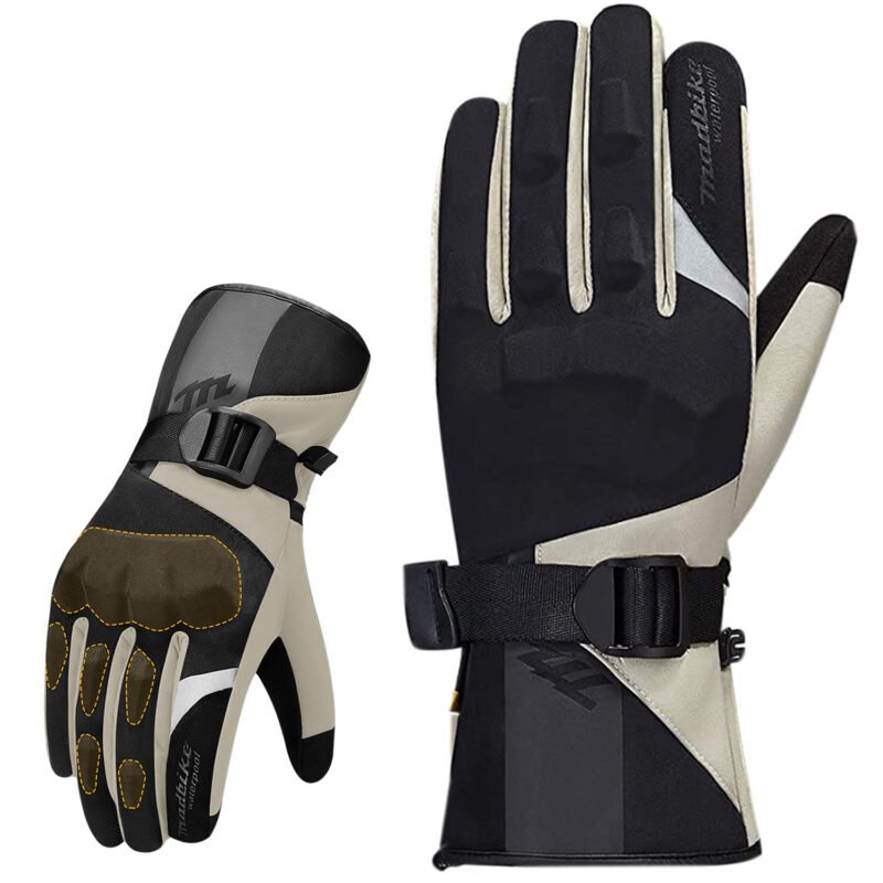 guantes de motociclista termico, microfibra, reflectante, antideslizante y ergonomico (l). — vista 4
