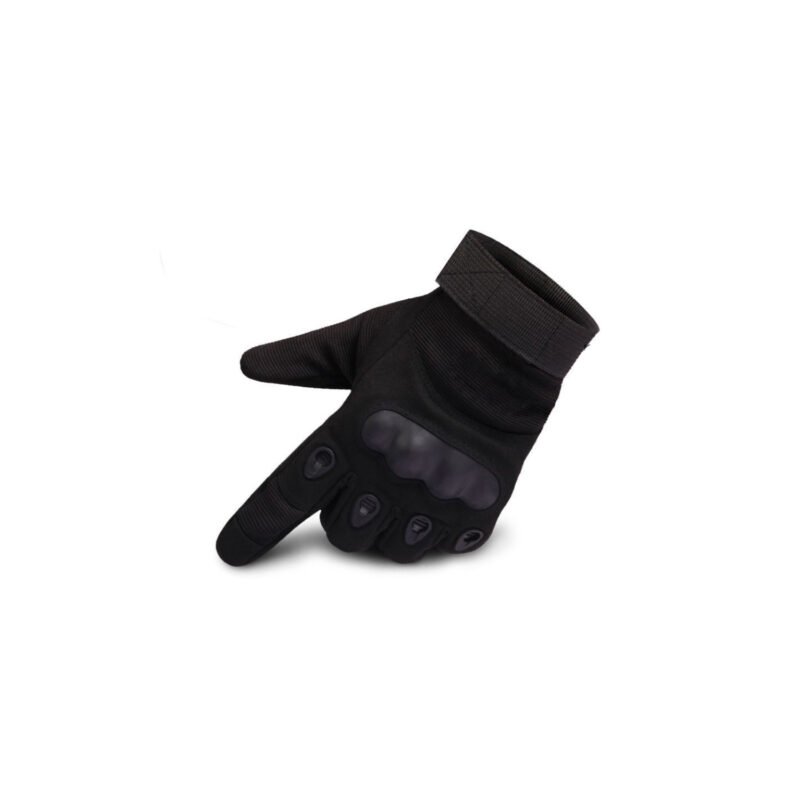 guantes con protecciones, ajuste de velcro, antideslizantes, proteccion en nudillos y ventilacion.