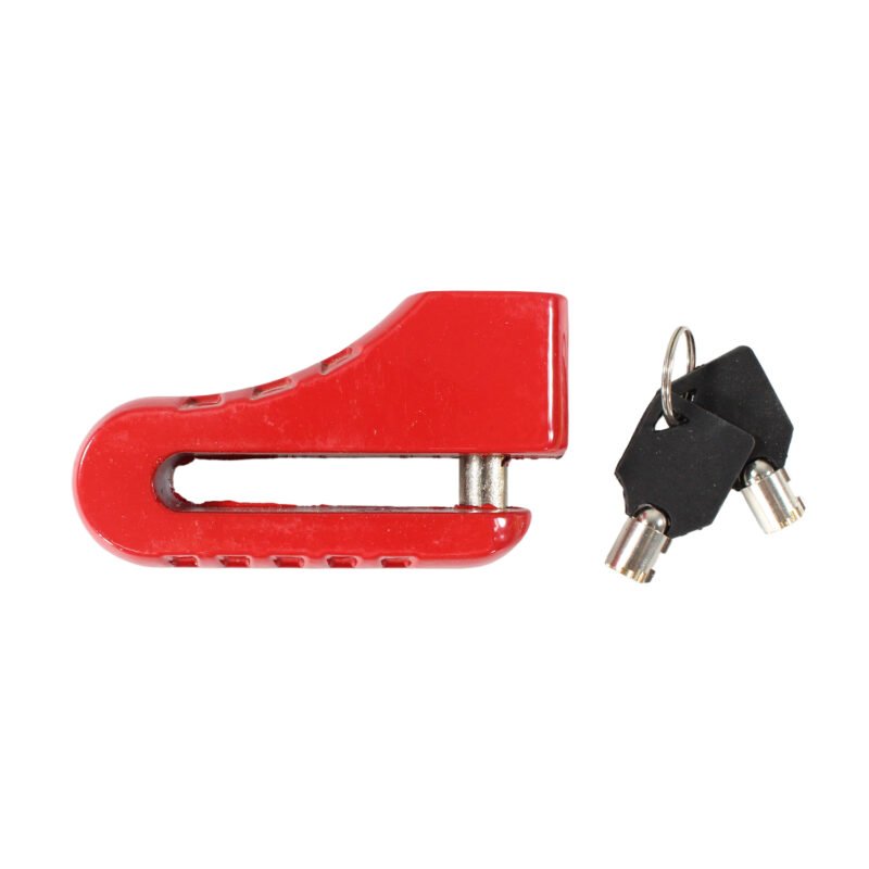 candado para freno disco de moto, facil de transportar, duradero y resistente al agua. red — vista 2