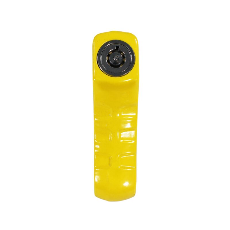 candado para freno disco de moto, facil de transportar, duradero y resistente al agua. yellow — vista 3